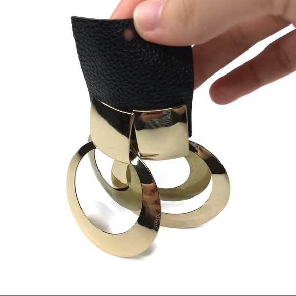 3/$30 Free People | Tiered Gold Hoop Stud Earrings - Picture 1 of 5